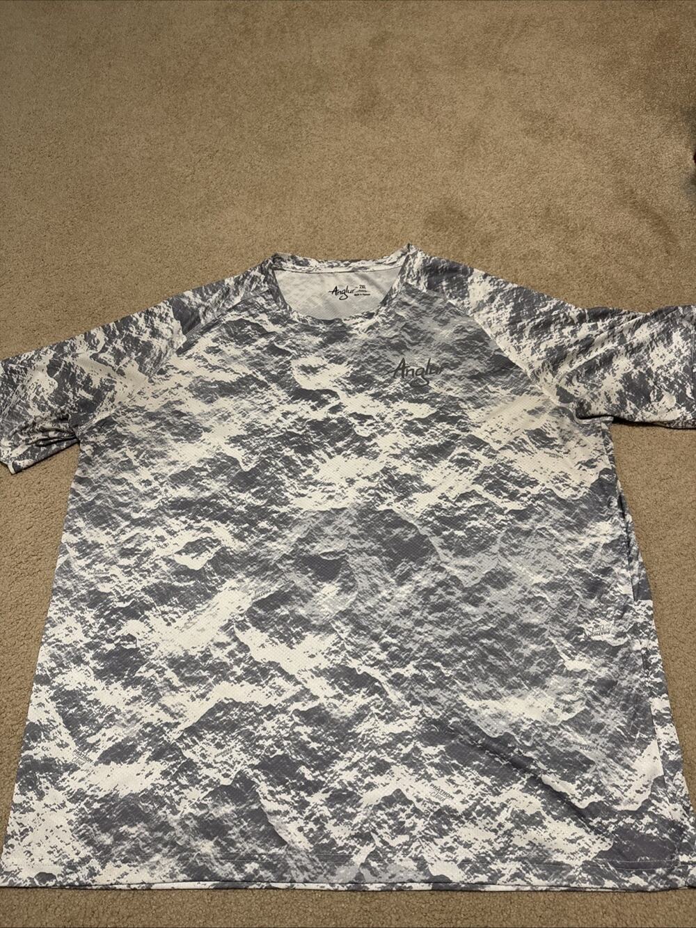 Men’s XXL Anglur Short Sleeve Moisture Wicking Sun Protection Fishing Shirt